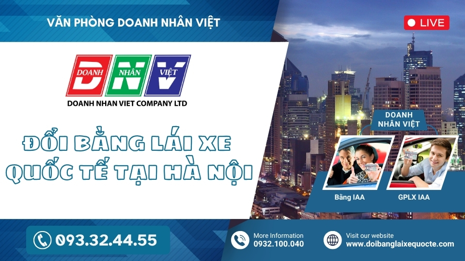 Đổi bằng lái xe quốc tế tại Hà Nội