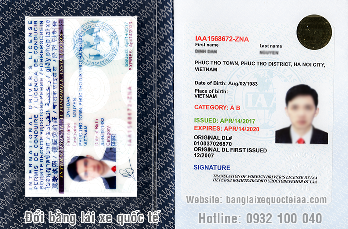 Mẫu đổi bằng lái xe quốc tế tại Tuyên Quang online qua mạng - Hotline: 0932 100 040
