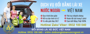 Địa chỉ đổi bằng lái xe Đức sang Việt Nam qua mạng cấp tốc - Hotline/ Zalo/ Viber: 0932.100.040