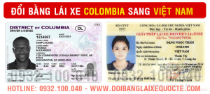Minh họa: mẫu bằng đổi bằng lái xe Colombia sang Việt Nam qua mạng - Hotline/ Zalo/ Viber: 0932.100.040