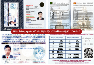Ảnh minh họa mẫu bằng lái xe quốc tế do IAA - Mỹ cấp - Hotline: 0932.100.040