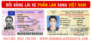 Cấp đổi bằng lái xe Phần Lan sang Việt Nam qua mạng - Hotline/ Zalo/ Viber: 0932 100 040