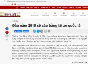 Bằng lái xe quốc tế IAA có được lái xe ở Việt Nam
