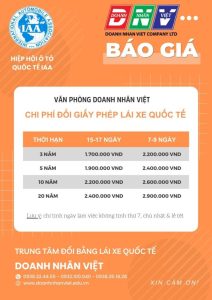 Chi phí đổi bằng lái xe quốc tế IAA