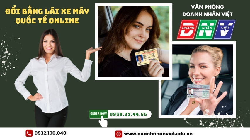 Đổi bằng lái xe máy quốc tế online