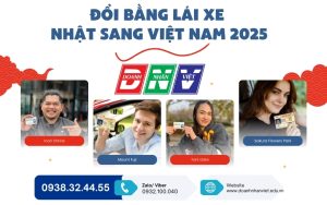 Đổi bằng lái xe Nhật sang Việt Nam 2025