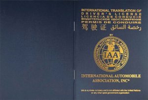 Trang bìa mẫu bằng lái xe quốc tế IAA