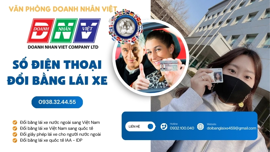 Số điện thoại đổi bằng lái xe