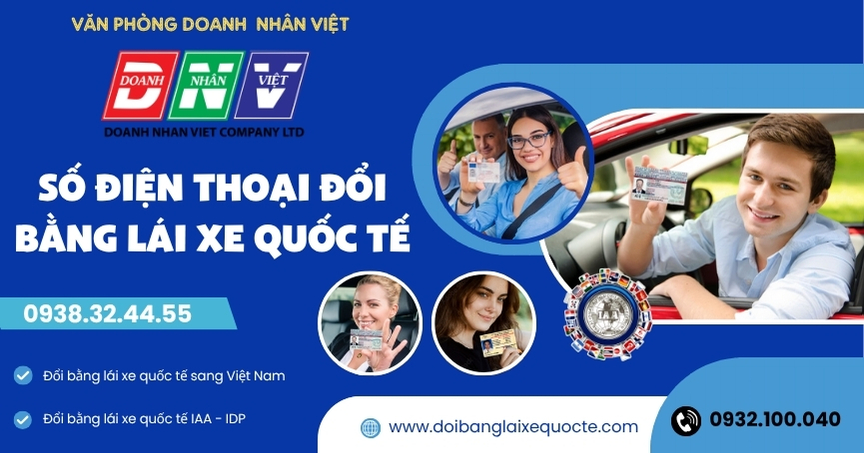 Số điện thoại đổi bằng lái xe quốc tế