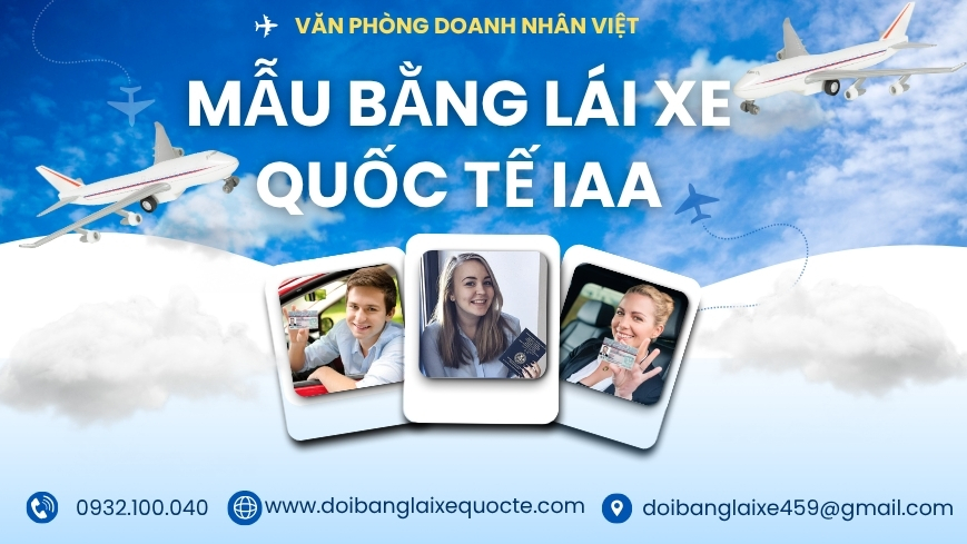 Mẫu bằng lái xe quốc tế IAA
