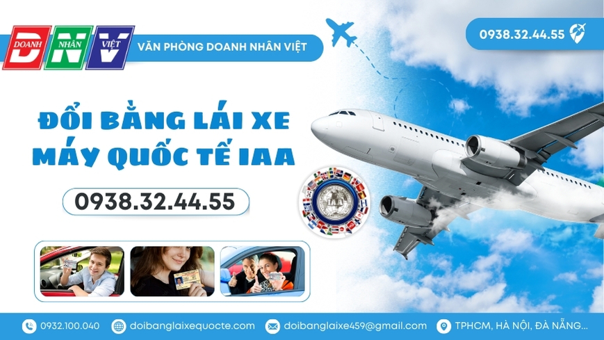 Đổi bằng lái xe máy quốc tế IAA