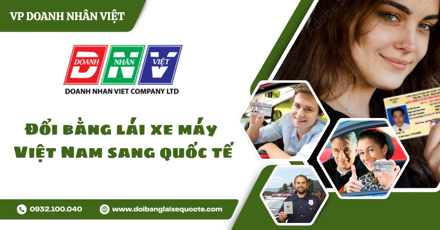 Đổi bằng lái xe máy Việt Nam sang quốc tế