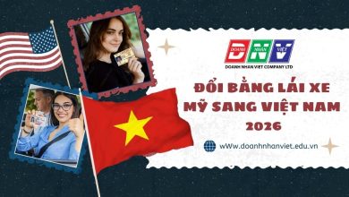 Đổi bằng lái xe Mỹ sang Việt Nam 2026