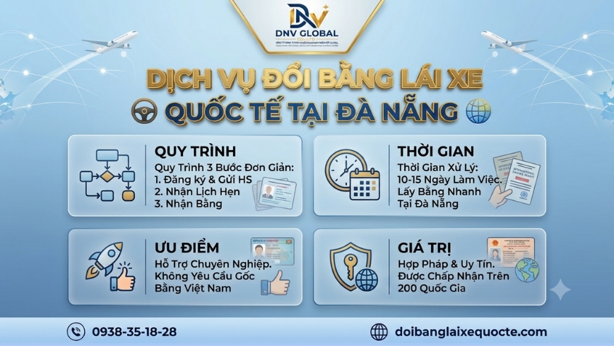 Dịch vụ đổi bằng lái xe quốc tế tại Đà Nẵng