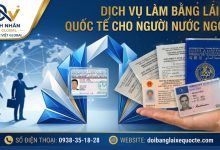 Dịch vụ làm bằng lái xe quốc tế cho người nước ngoài